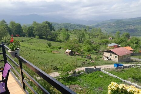 کلبه سوئدی دوبلکس تکخواب باغ پدری در سوادکوه