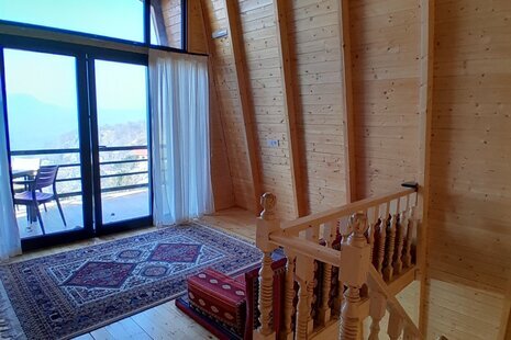 کلبه سوئدی دوبلکس تکخواب باغ پدری در سوادکوه