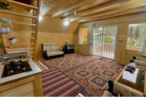 کلبه دوبلکس سوئیسی تکخواب در سوادکوه