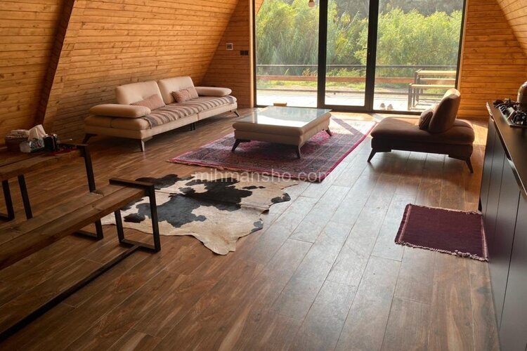 کلبه سوئیسی دوبلکس تکخواب در منجیل