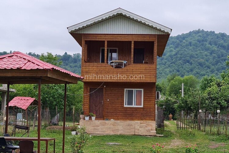 کلبه دوبلکس چوبی دوخواب در ماسال