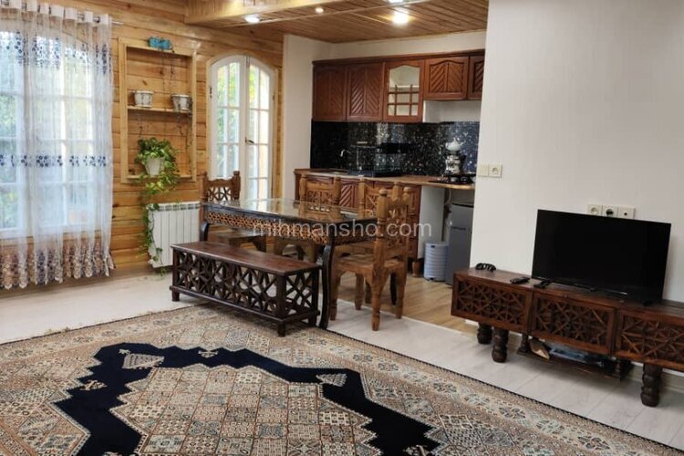 کلبه سوئیسی دوبلکس مبله تکخواب آرامش در خمام