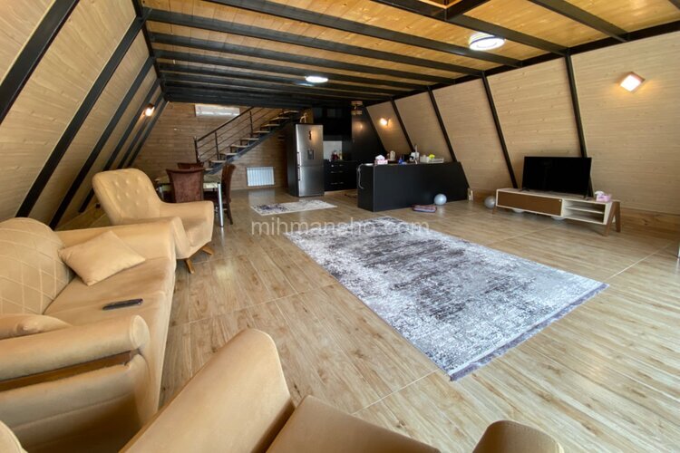 کلبه سوئیسی دوبلکس تکخواب سنجاقک در شهر بندر انزلی