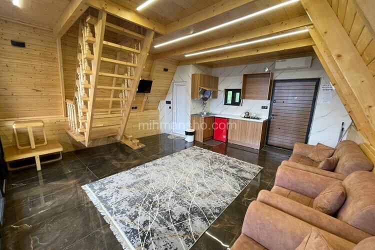 کلبه سوئیسی دوبلکس دوخواب جکوزی دار در سوادکوه