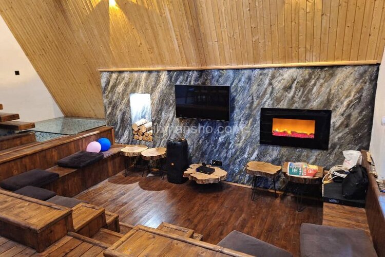 کلبه دوبلکس سوئیسی استخردار دوخواب باران در نوشهر