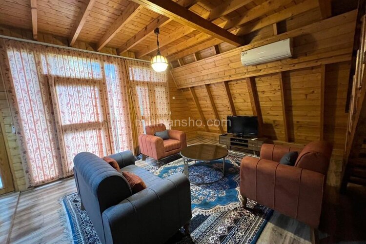 کلبه سوئیسی دوبلکس استخردار مبله تکخواب  در تنکابن