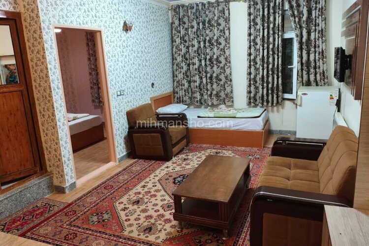واحد تکخواب 3 نفره فرنگی دار نگین در هتل آپارتمان سرعین