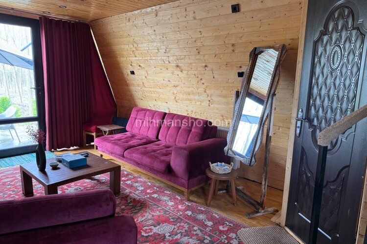 کلبه سوئیسی تکخواب مبله میجان 1 در رشت