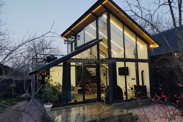 کلبه شیشه ای دوبلکس تکخواب در ماسال