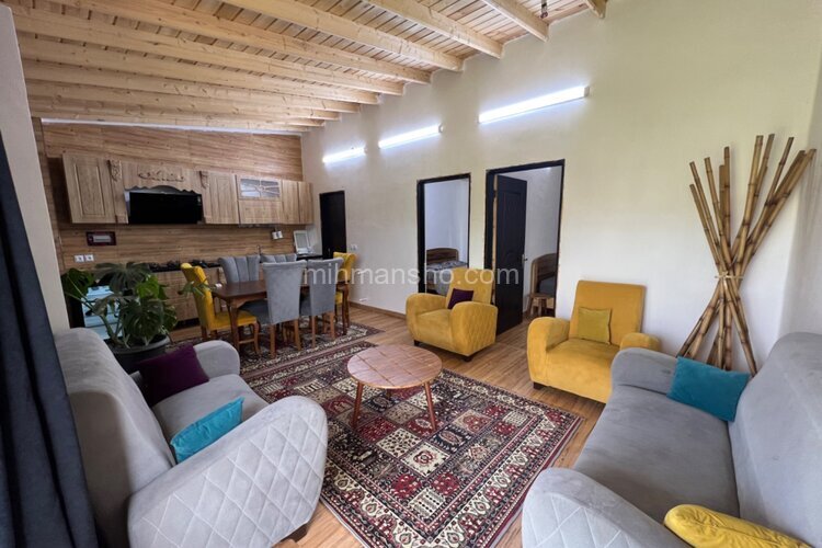 ویلا مبله دوخواب فلت شیشه ای 75 متری شهرک شهریار در رشت