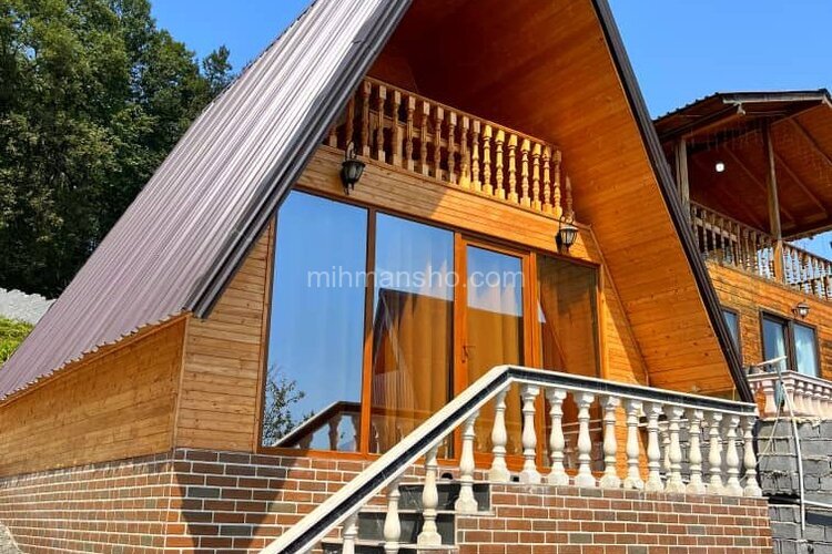 کلبه سوئیسی دوبلکس تکخواب جکوزی دار بهشت پدری (2) در سوادکوه