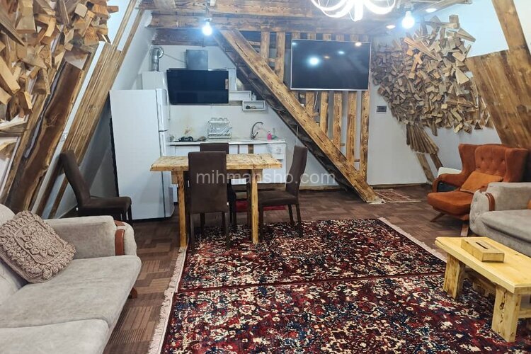 کلبه سوئیسی دوبلکس تک خواب L قرمز در دیلمان