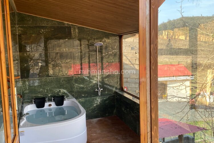 کلبه چوبی تکخواب آرامش در سوادکوه