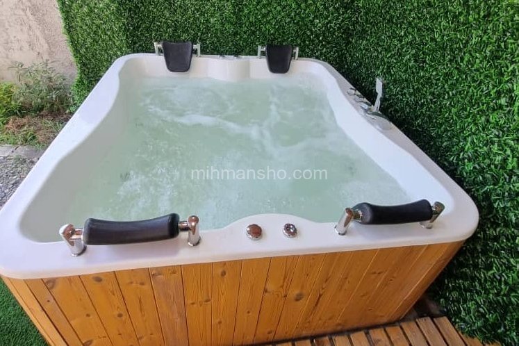 کلبه دوبلکس جکوزی دار دوخواب باغ پدربزرگ در