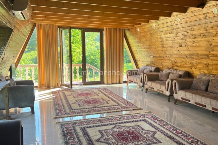 کلبه چوبی دوبلکس دوخواب مبله افرا در شیرگاه