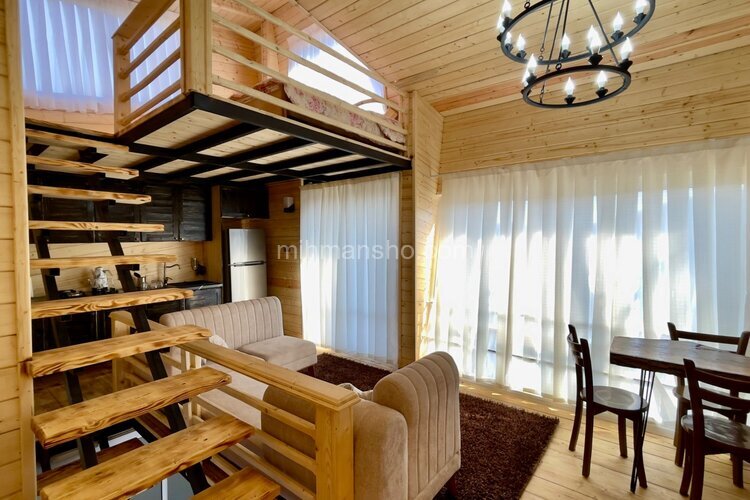 کلبه مبله تریپلکس دو خواب جنگلی  در رامسر