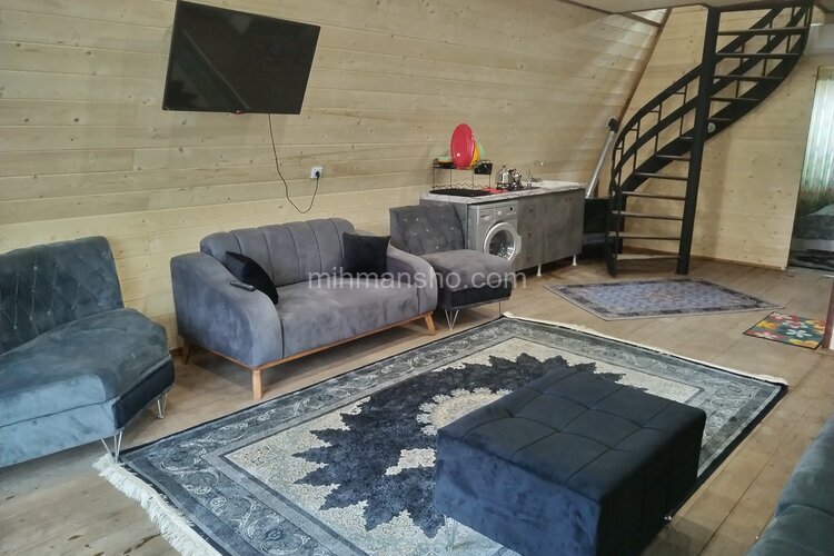 کلبه سوئیسی دوبلکس دوخواب جکوزی دار ساسان در چالوس