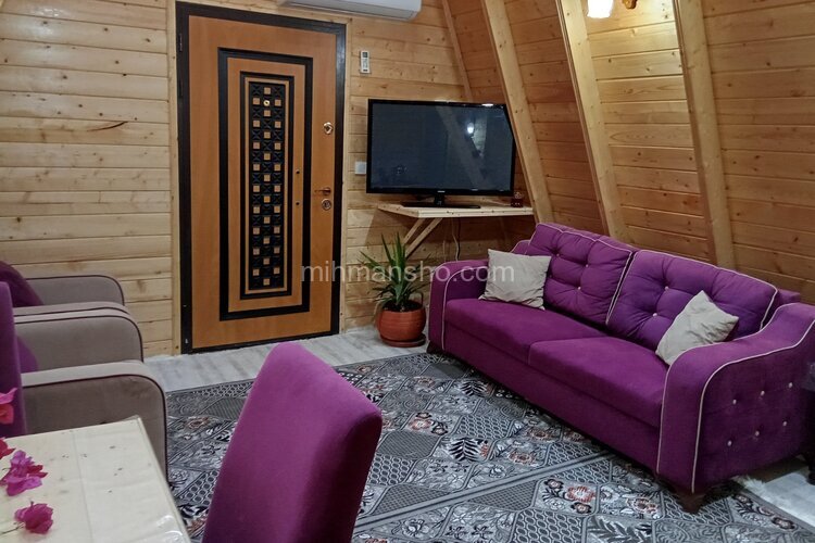 کلبه چوبی تک خواب یاس و رز در تنکابن