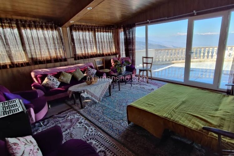 واحد تکخواب مبله دلگشا در طبقه دوم ویلا در رستم آباد