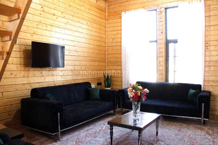 کلبه چوبی یونانی دوبلکس تک خواب در ماسال