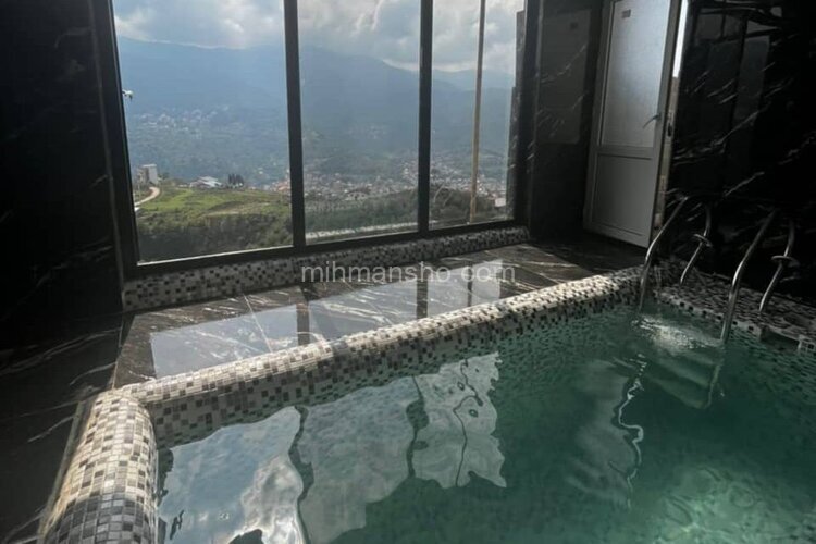 کلبه سوئیسی دوبلکس استخردار دوخواب در زیرآب