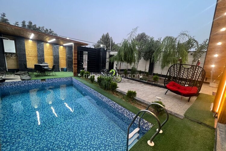 کلبه سوئیسی استخردار تریپلکس دوخواب در سهیلیه چهارباغ