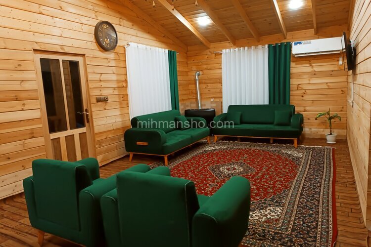 کلبه چوبی دوخواب مبله در اسالم
