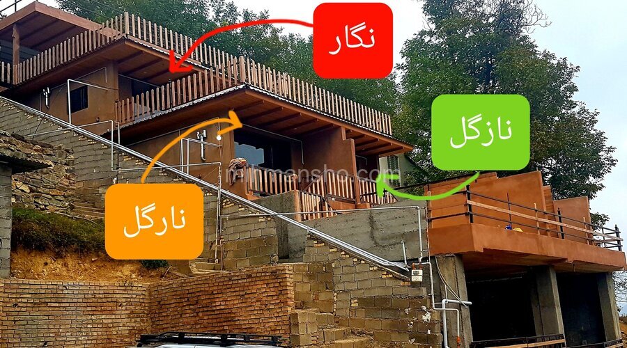 سوئیت تکخواب کلبه نگار در روستا پاقلعه