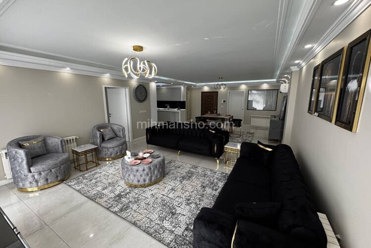 آپارتمان مبله دو خواب زیرهمکف در سعادت آباد