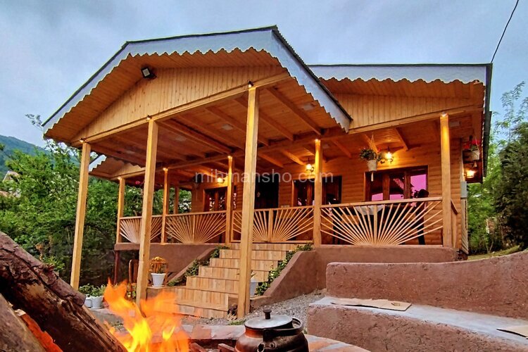 کلبه چوبی دوخواب گیلداد مبله در رشت