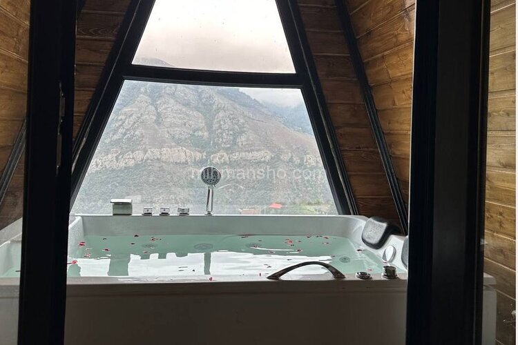 کلبه سوئیسی دوبلکس تکخواب چوبینه در مرزن آباد