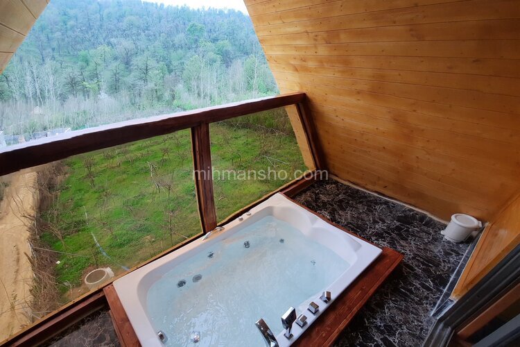 کلبه سوئیسی جکوزی دار تک خواب ماندگار در بابل