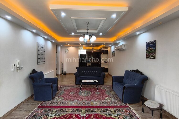 ویلا دو خواب سپیده 2 در رشت | پذیرایی و آشپزخانه