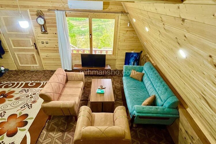 کلبه سوئیسی مبله دوبلکس تک خواب در شیرگاه