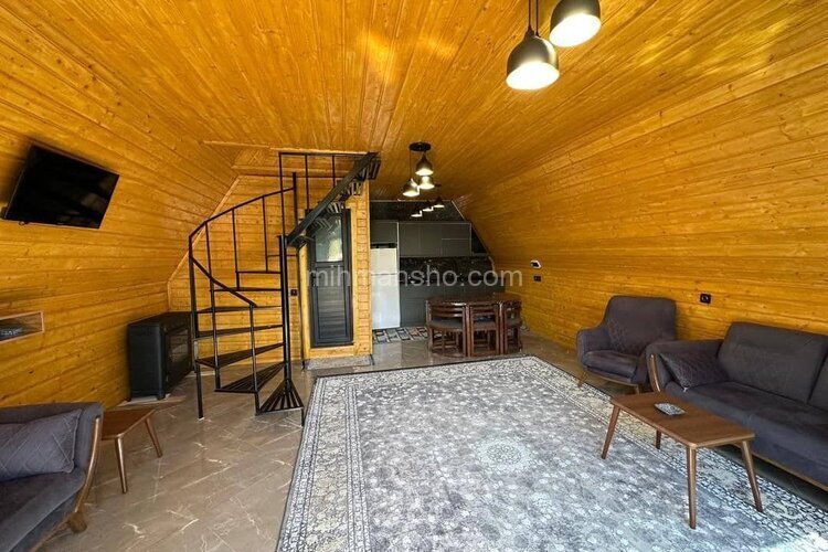 کلبه سوئیسی دوبلکس دوخواب جکوزی دار در ماسال