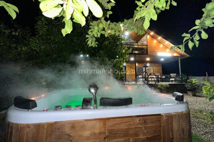 کلبه دوبلکس دوخواب مبله جکوزی دار گلدشت در کلاردشت