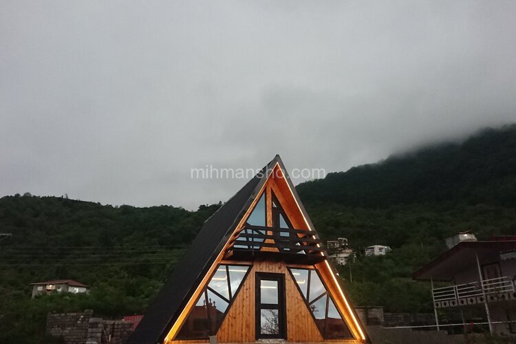 کلبه دوبلکس سوئیسی چوبی دوخواب استون در رامسر