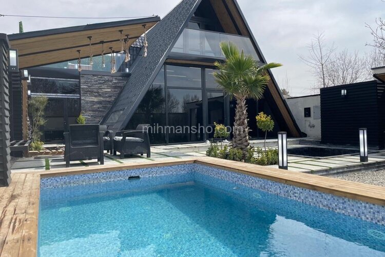 کلبه سوئیسی دوبلکس استخردار آرامش 1 در کردان