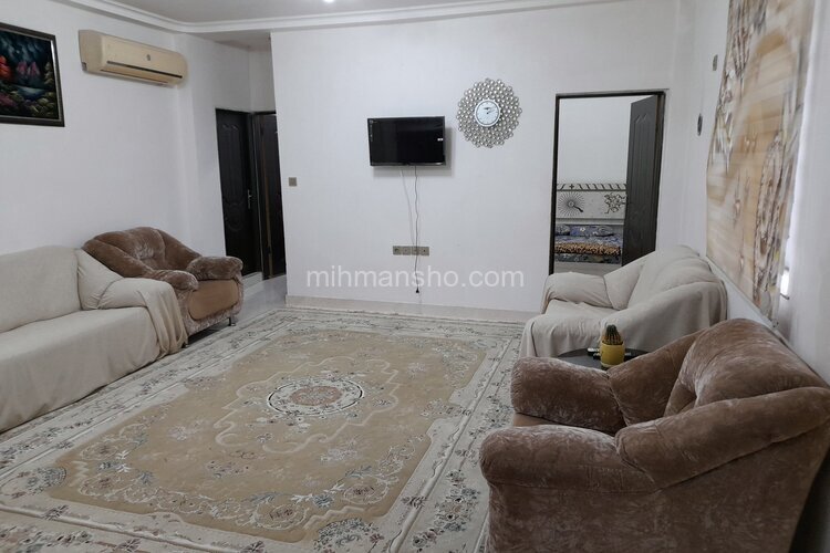 واحد مبله دوخواب در طبقه همکف ویلا در خمام