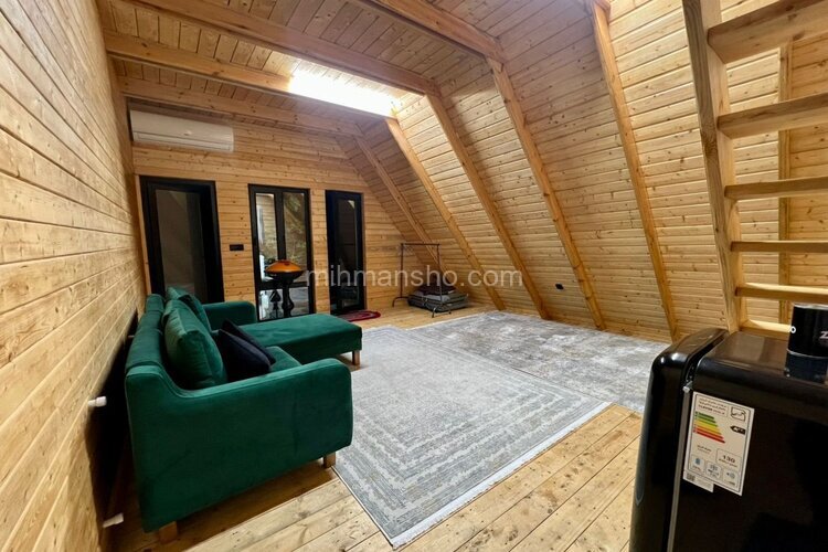 کلبه سوئیسی دوبلکس تکخواب کچاکومه واحد جان کومه در رشت