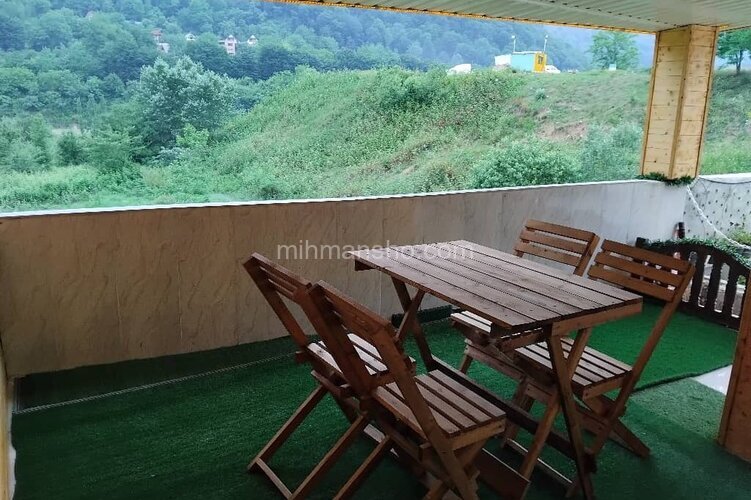 ویلا دوخواب جنگلی شمعدونی جکوزی دار در سوادکوه