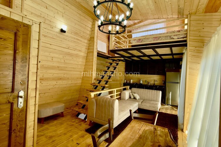 کلبه مبله تریپلکس دو خواب جنگلی  در رامسر