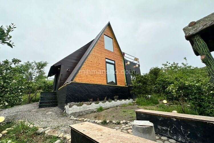 کلبه سوئیسی جکوزی دار دوخواب مدرن در سوادکوه