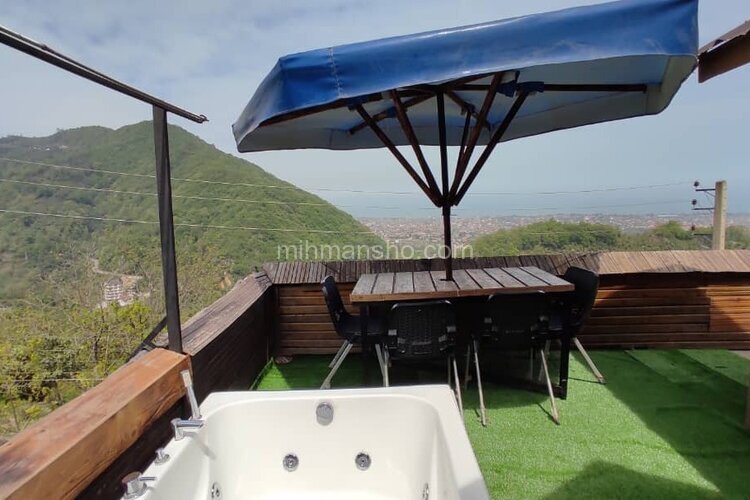 کلبه دوخوابه باجکوزی روباز در وانکوه