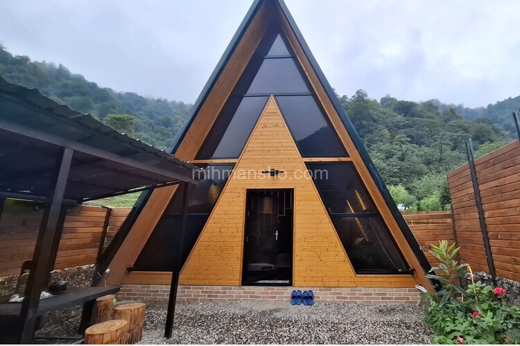 کلبه سوئیسی تکخواب ورس جکوزی دار در  شیرگاه