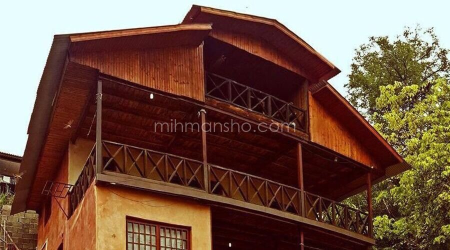 کلبه چوبی دوبلکس نیسا در روستای پاقلعه