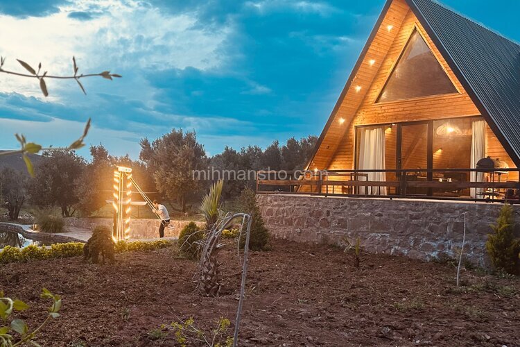 کلبه سوئیسی دوبلکس تکخواب در منجیل