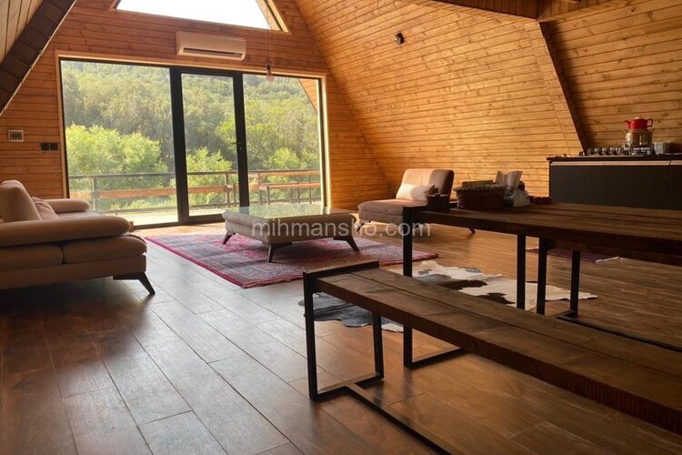 کلبه سوئیسی دوبلکس تکخواب در منجیل