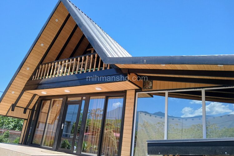 کلبه دوبلکس استخردار مبله دوخواب گل سرخ در چابکسر