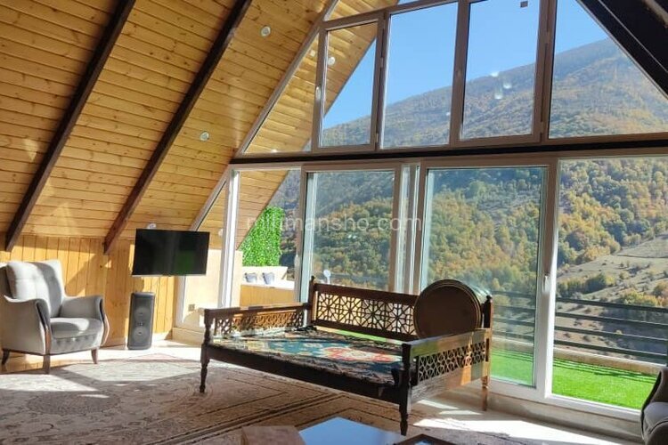 کلبه سوئیسی جکوزی دار دوخواب در مرزن آباد